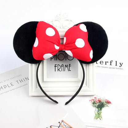 Mouse Ears Headband with Sequin Bow for Parties & Cosplay