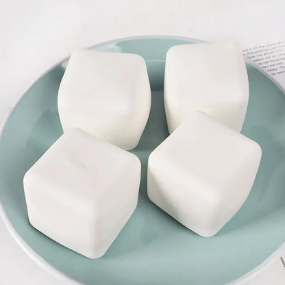 Cute Tofu Stress Ball Squishy Fidget Toy for Relaxation