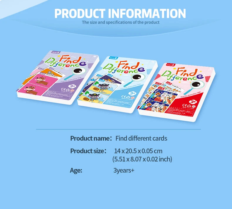 Find the Difference Game Concentration Training Puzzle Set