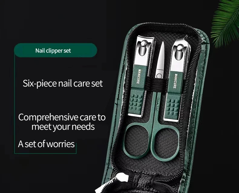 Nail Clippers Set 6 Piece Stainless Steel Manicure Kit