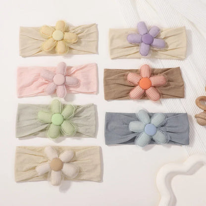 Baby Flower Headband Soft Nylon Newborn Hairband