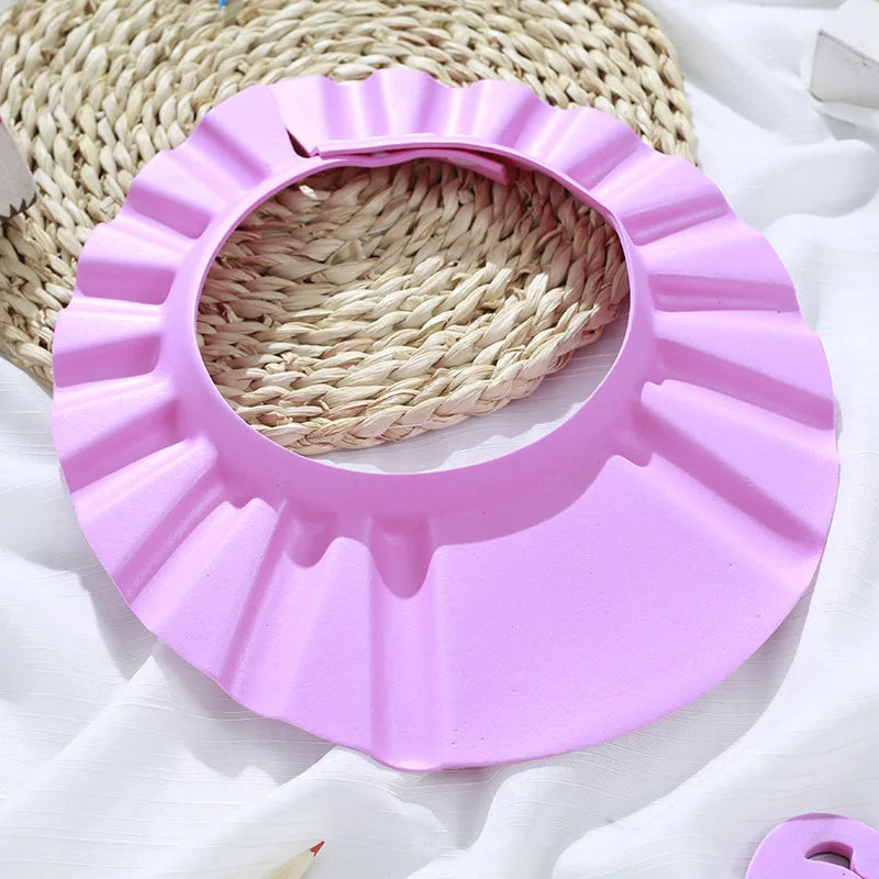 Baby Shower Cap Adjustable Hair Wash Hat for Kids Bath Time