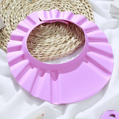 Baby Shower Cap Adjustable Hair Wash Hat for Kids Bath Time