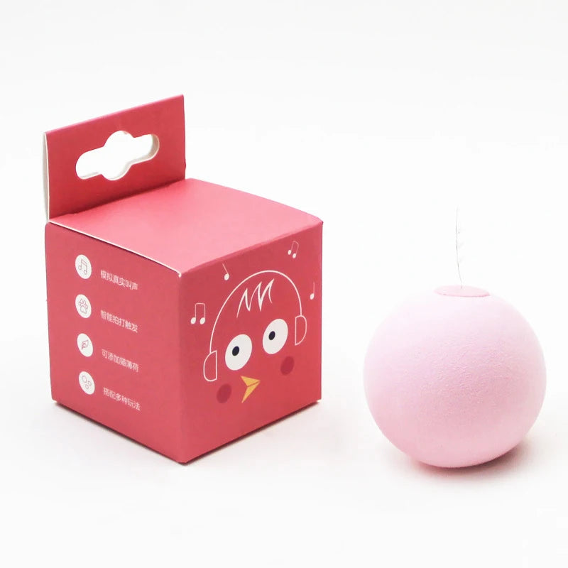 Interactive Cat Toy Ball Plush Catnip Squeaky Toy