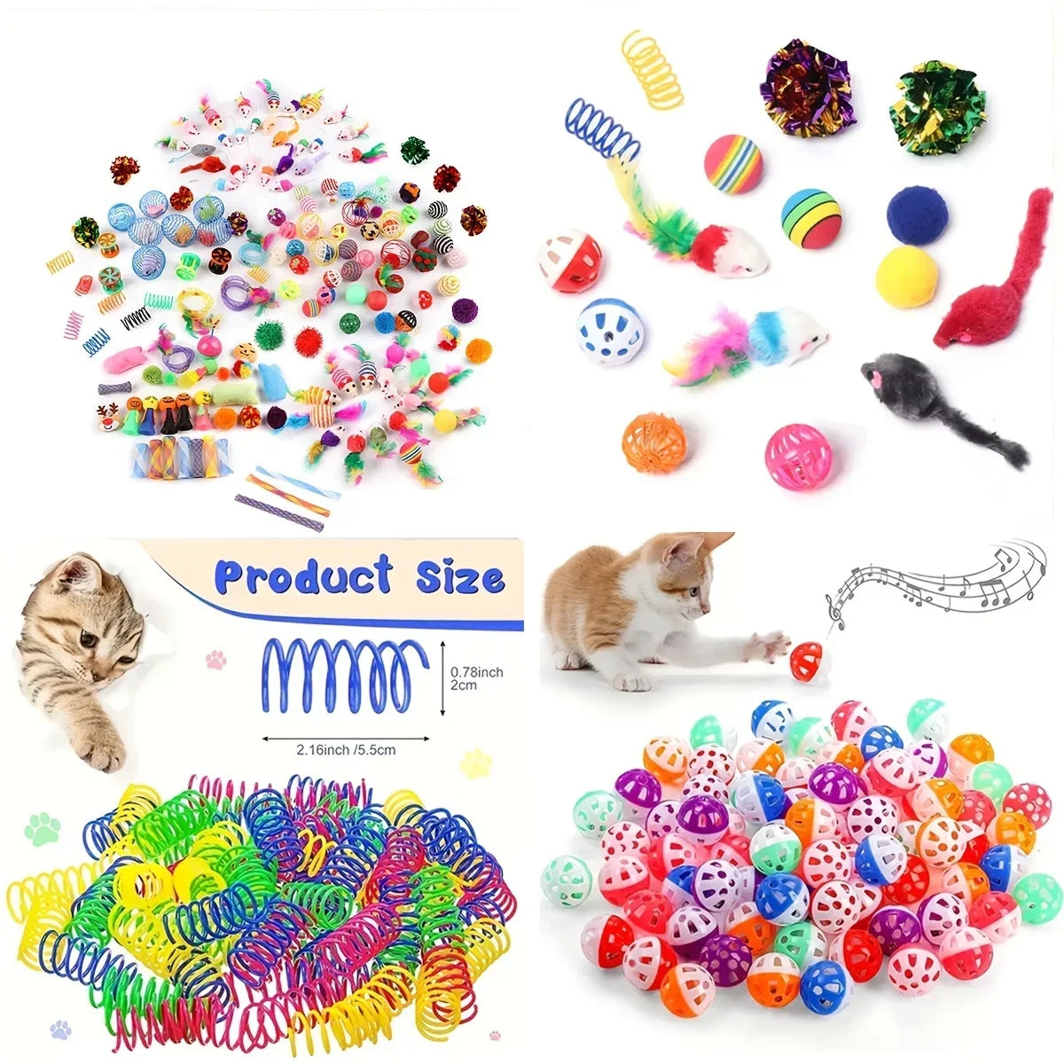 Cat Toy Variety Pack with Plush and Interactive Toys
