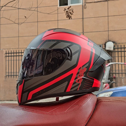 Full Face Motorcycle Helmet DOT Dual Visor Racing Helmet