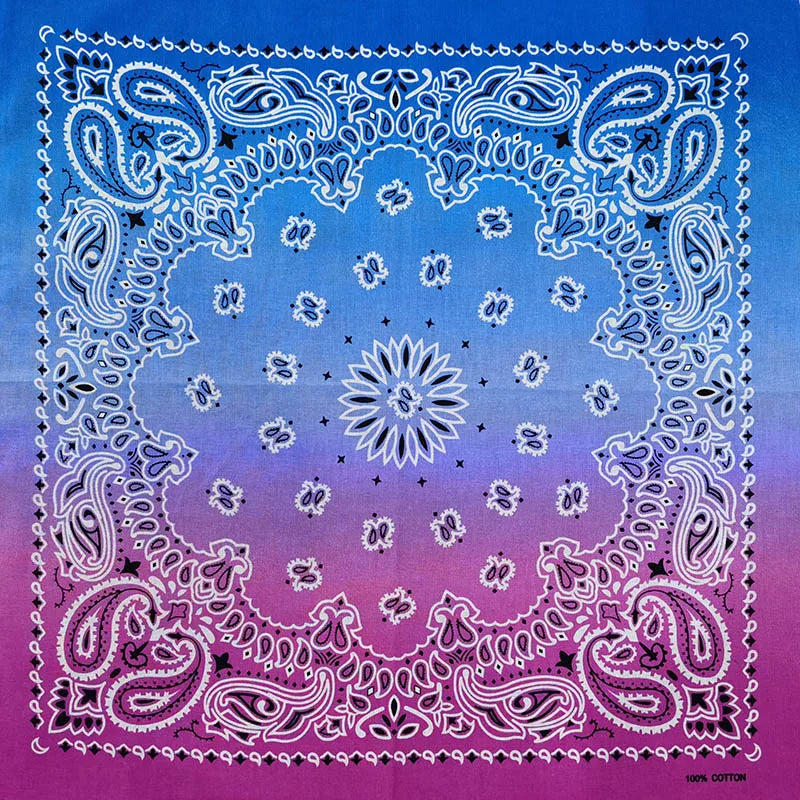 Paisley Bandana 100% Cotton Square Head Scarf 55cm
