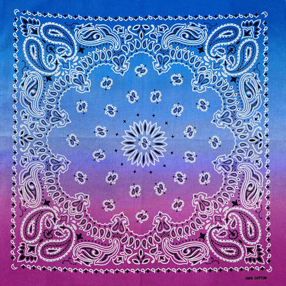 Paisley Bandana 100% Cotton Square Head Scarf 55cm
