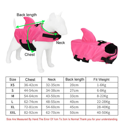 Dog Life Vest – Shark Dog Swimming Suit for Small & Medium Dogs
