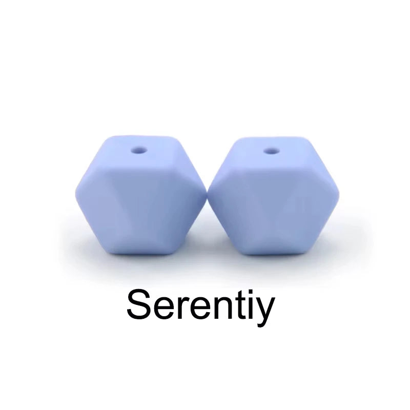 Silicone Hexagon Beads 10pcs Food Grade DIY Jewelry Making