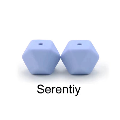 Silicone Hexagon Beads 10pcs Food Grade DIY Jewelry Making