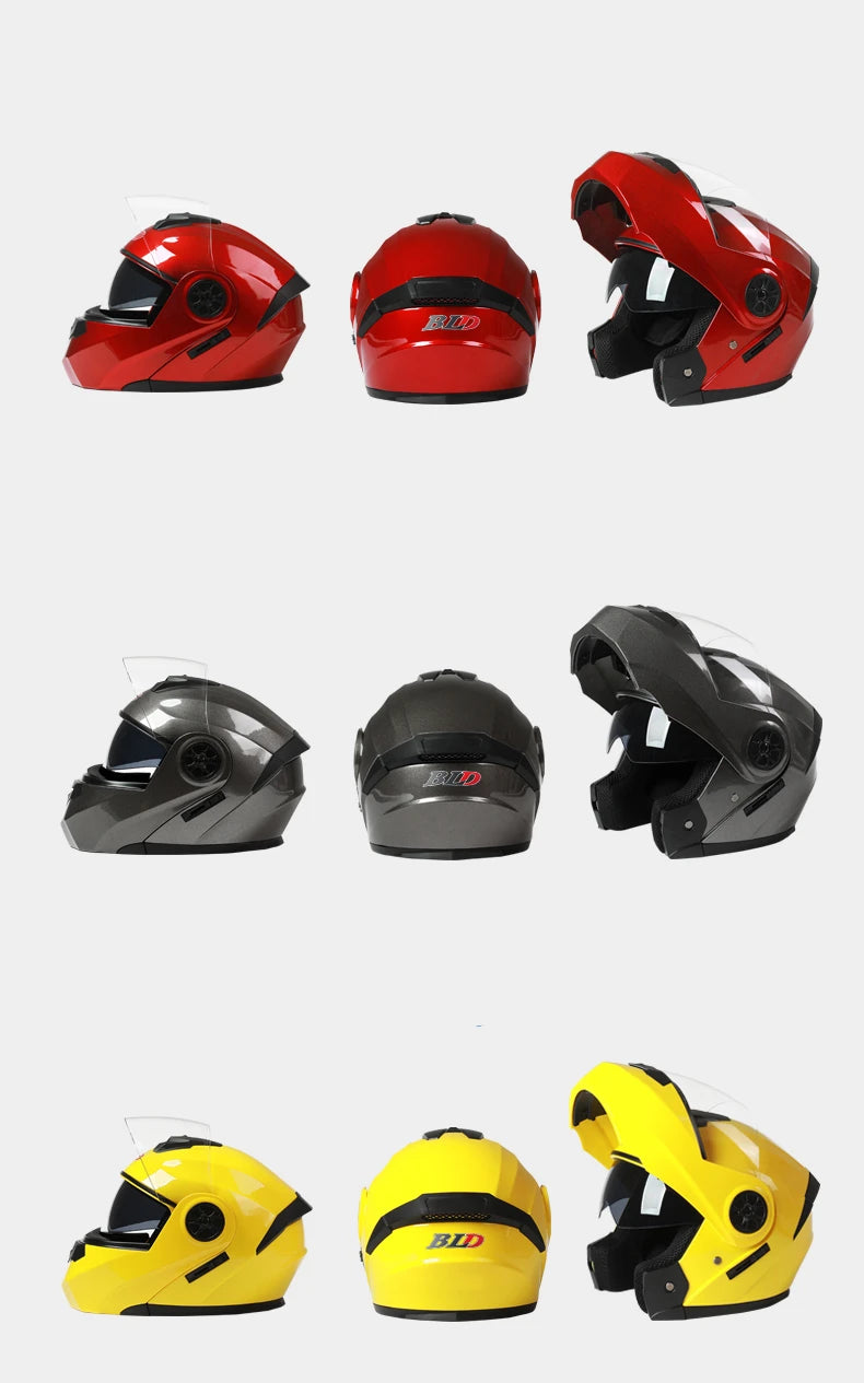 Flip Up Motorcycle Helmet DOT Dual Visor Modular Full Face