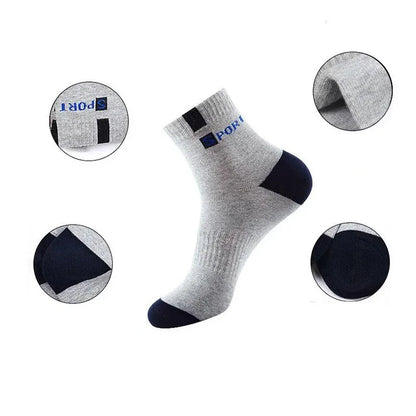 Men's Bamboo Fiber Socks Breathable Crew Sports Socks
