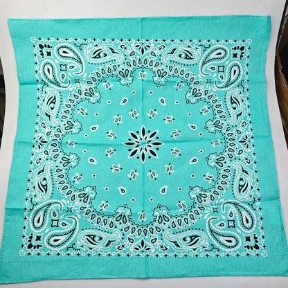 Paisley Bandana 100% Cotton Square Head Scarf 55cm
