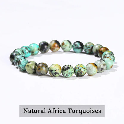 Natural Stone Bead Bracelet – Crystal Gemstone Stretch Bracelet
