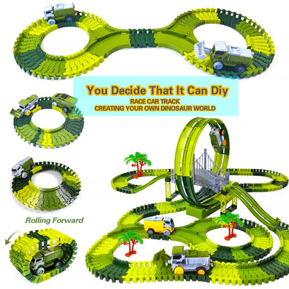 Dinosaur Racing Car Track Set