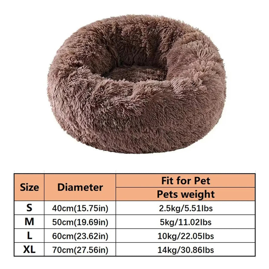 Donut Cat Bed – Plush Washable Round Pet Bed for Dogs