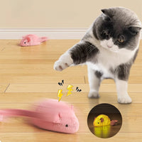 Plush Mouse Cat Toy Interactive Faux Fur Play Toy