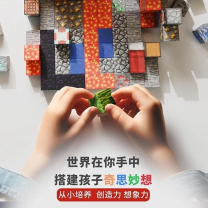 Magnetic Building Blocks Toy Magnetic Cubes Construction Set DIY Model Toy Creative World Stacking Magnet Cube Birthday Gift