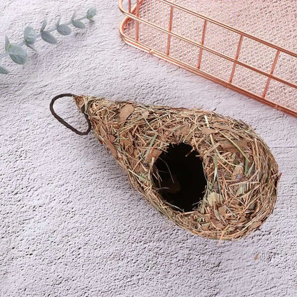Handwoven Bird House Natural Grass Hanging Bird Nest