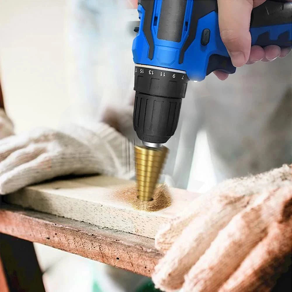 HSS Step Drill Bit Set – Titanium Coated Cone Drill Bits