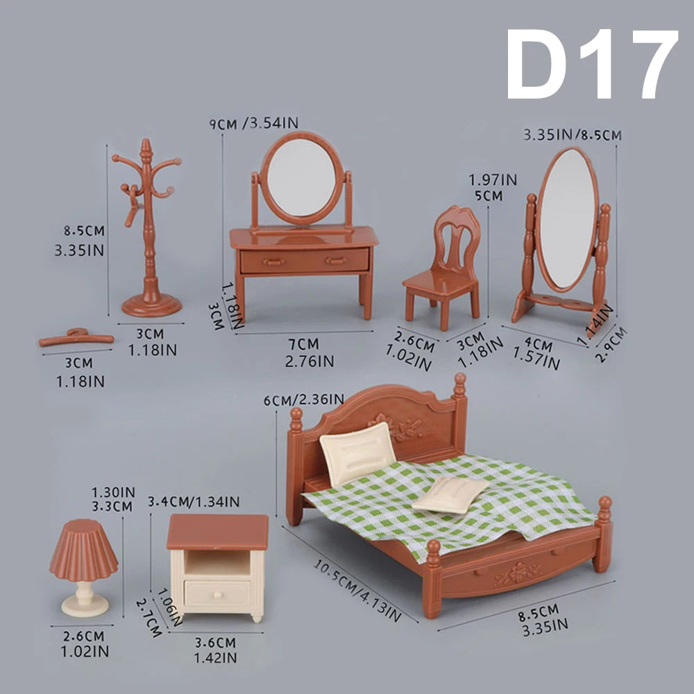 Miniature Dollhouse Furniture 1:12 Pretend Play Accessories