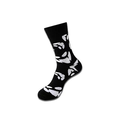 1/8 Pairs Unisex Halloween Printed Mid Tube Socks Fashionable Skull Pumpkin Sweat Absorbing Breathable All Season Casual Socks