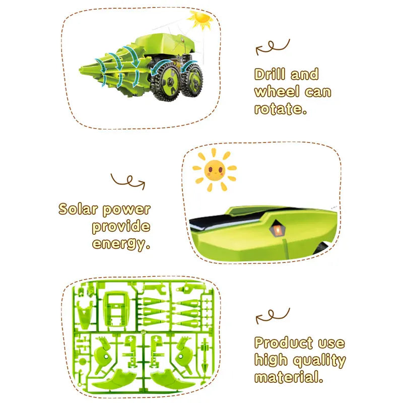 Dinosaur Solar STEM Toy – DIY Educational Science Car Kit