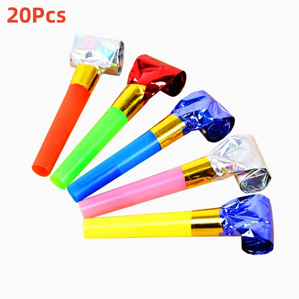 Party Blowouts 20Pcs Colorful Kids Party Noisemakers Set