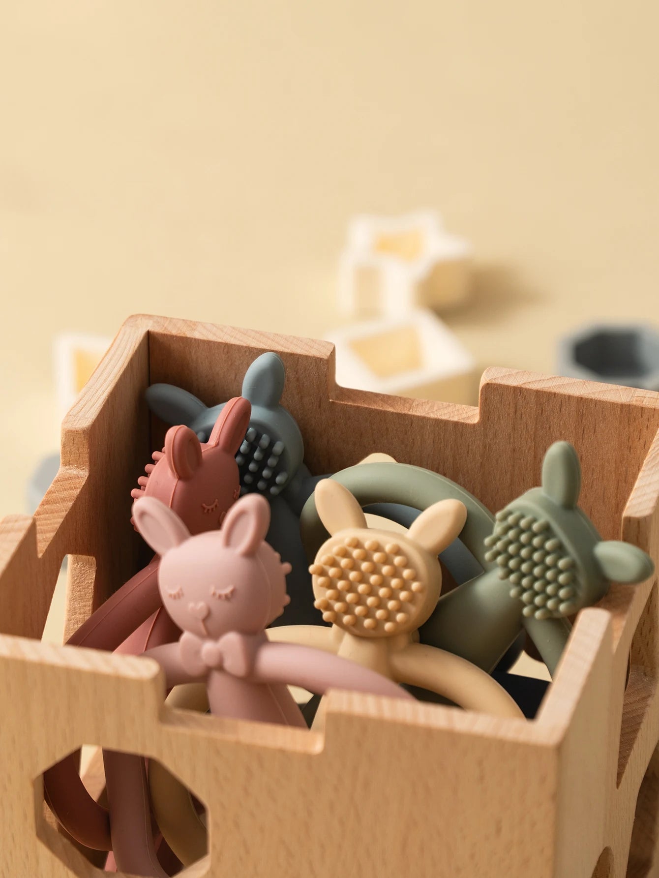 Silicone Baby Teether Rabbit Teething Toy for Infants