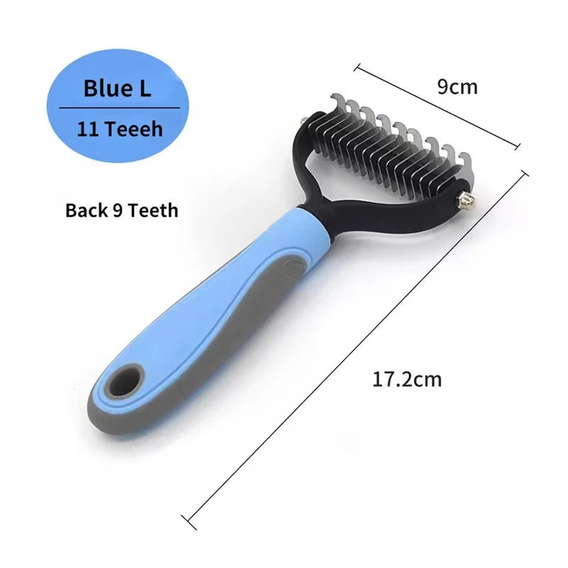 Pet Deshedding Brush Dog Cat Undercoat Grooming Tool