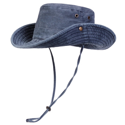 Men's Bucket Hat Wide Brim Sun Protection Fisherman Cap