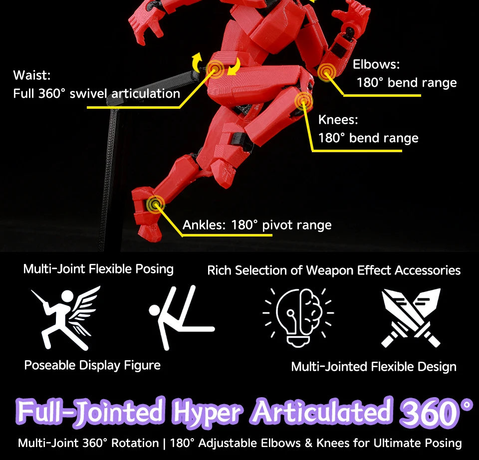 Poseable Anime Figure 3D Multi-Jointed Action Model Toy