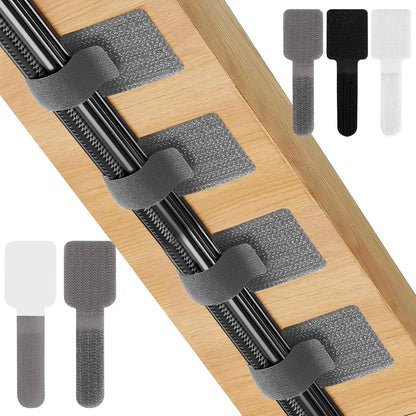 Reusable Velcro Cable Ties – Adjustable Self-Adhesive Cord Organizer