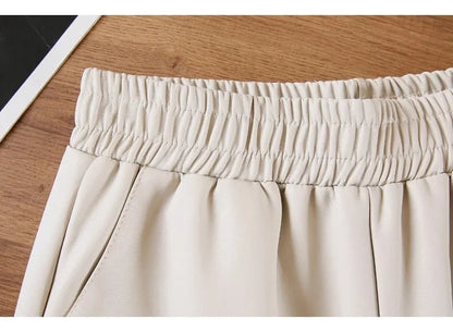 Women's PU Leather Shorts – High Waist Loose Fit Black Shorts