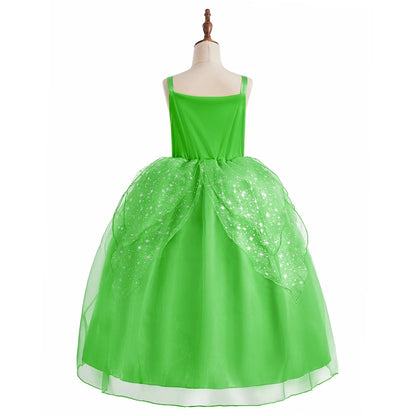 Girls Princess Dress Elsa Anna Kids Cosplay Costume