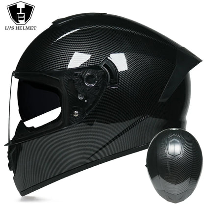 Full Face Motorcycle Helmet DOT Dual Visor Racing Helmet