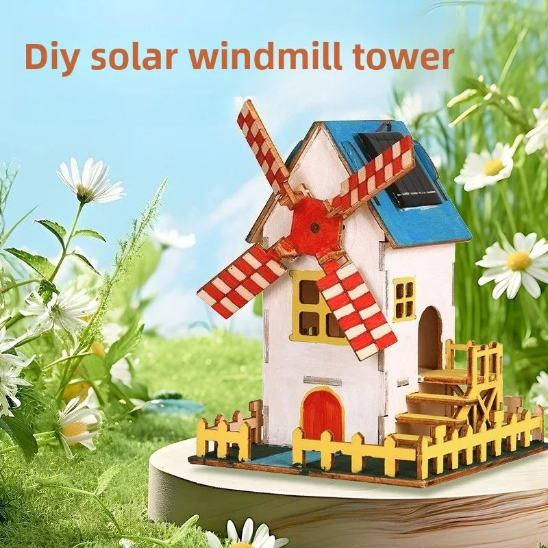 Solar Car STEM Kit – DIY Wooden Educational Model
