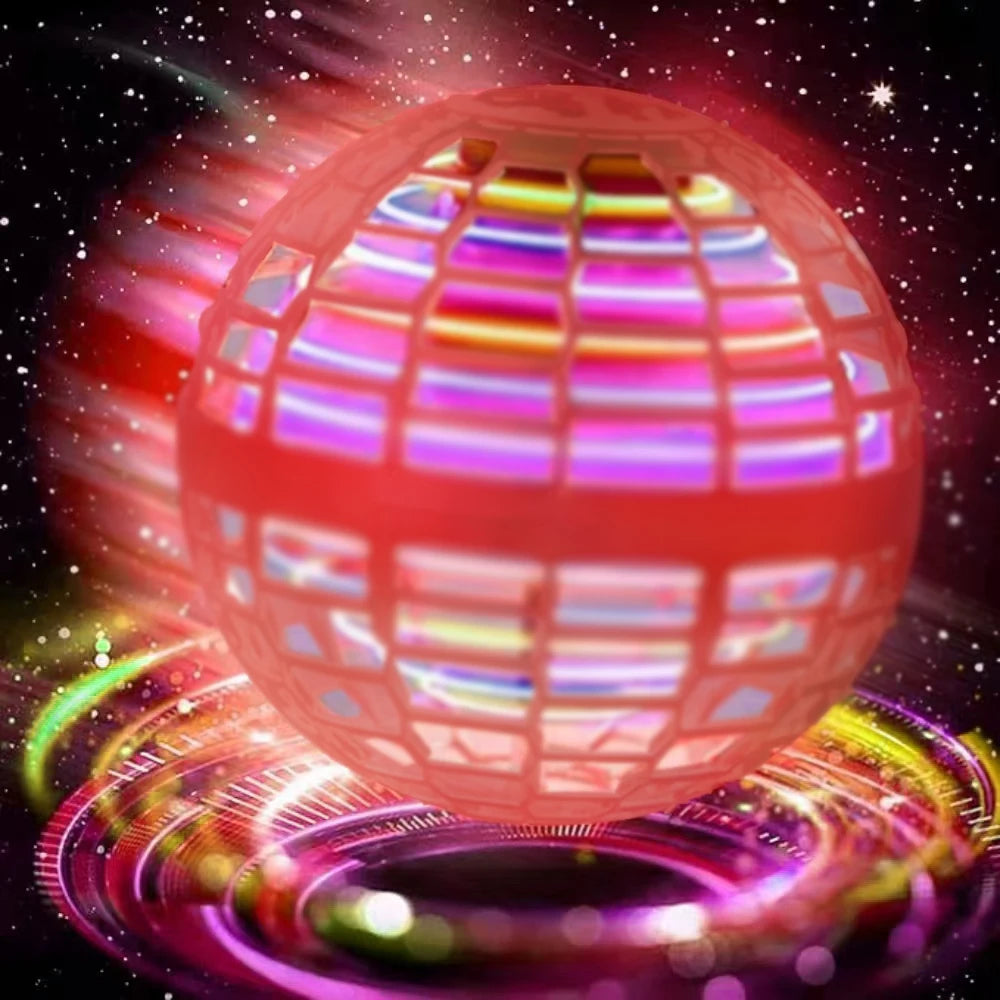 Flying Ball Toy with LED Lights & 360° Rotating Hover Design