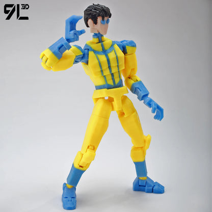 Invincible Boy Action Figure 14cm 3D Printed Multi Jointed Model