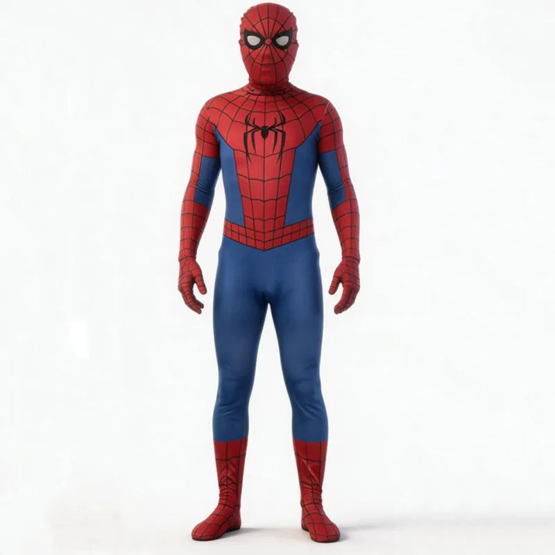 Kids Spider Superhero Costume with Mask Halloween Jumpsuit