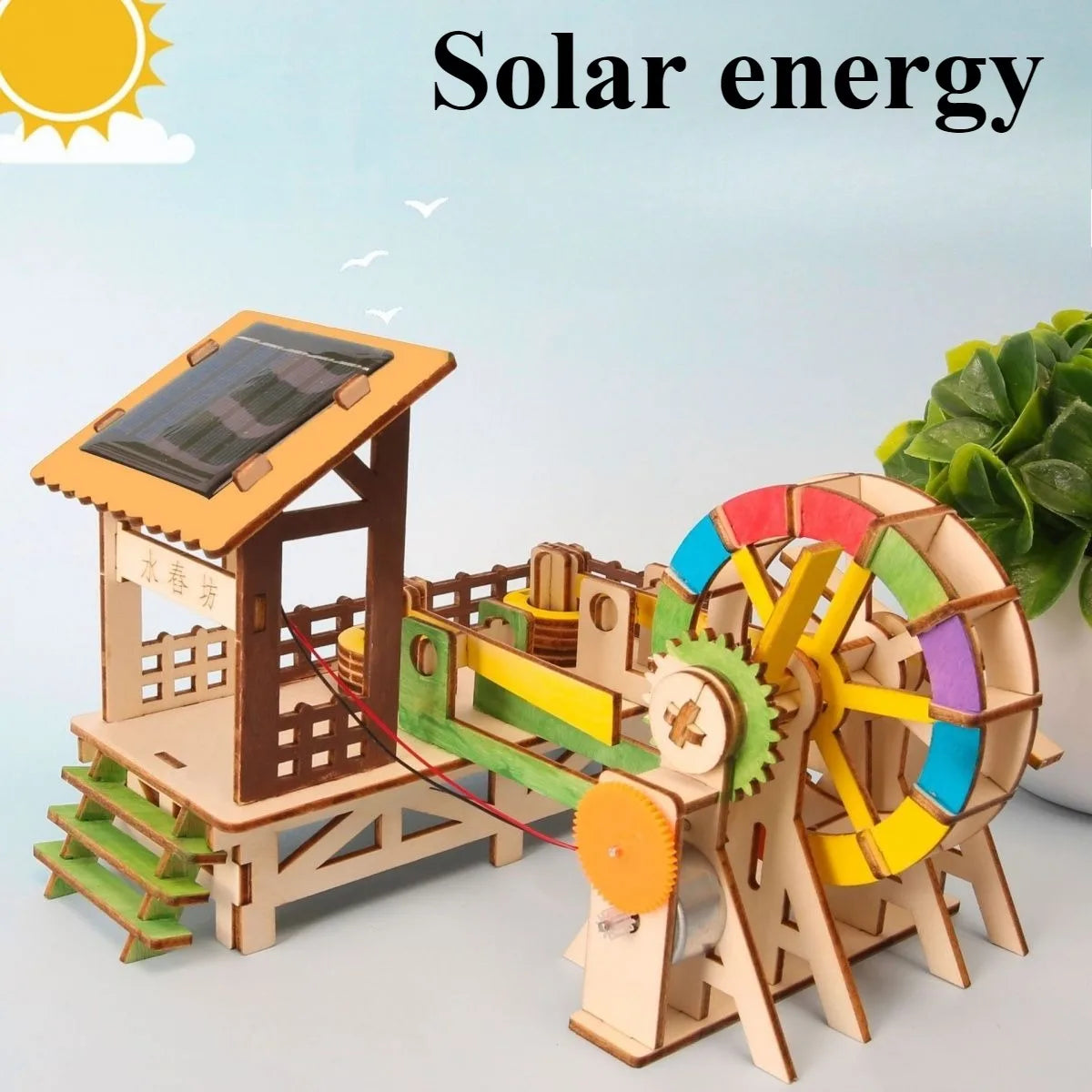 Solar Car STEM Kit – DIY Wooden Educational Model