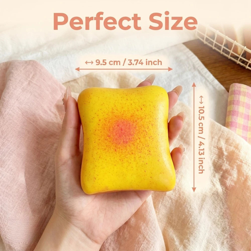Butter Toast Squishy Toy – Soft Slow-Rise Bread Fidget