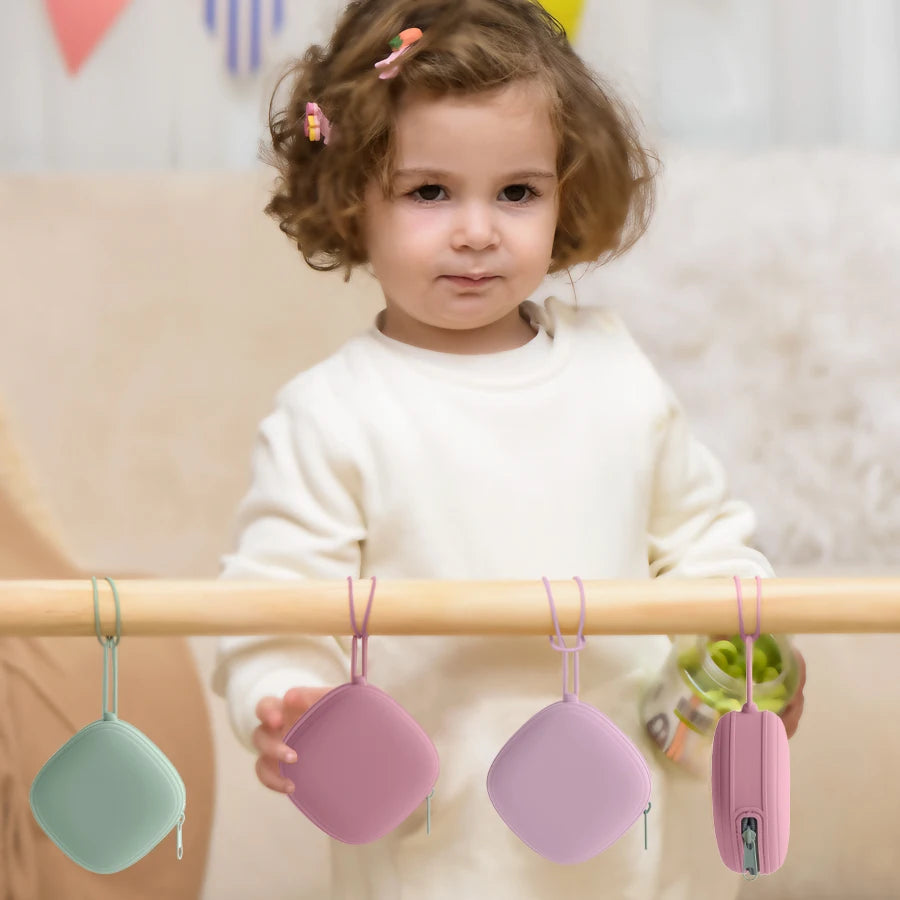 Silicone Pacifier Holder Case Portable Baby Soother Box