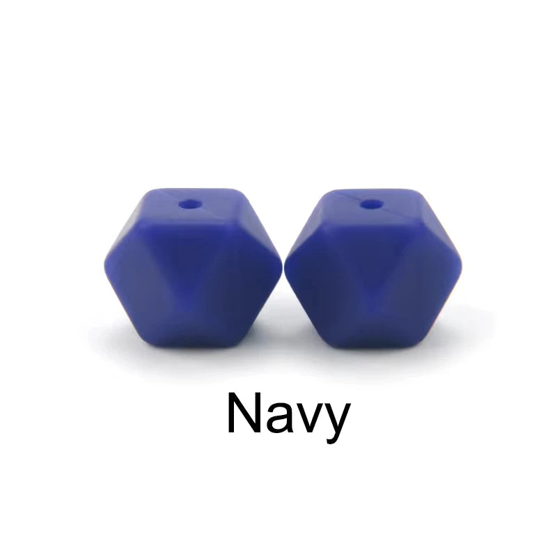 Silicone Hexagon Beads 10pcs Food Grade DIY Jewelry Making
