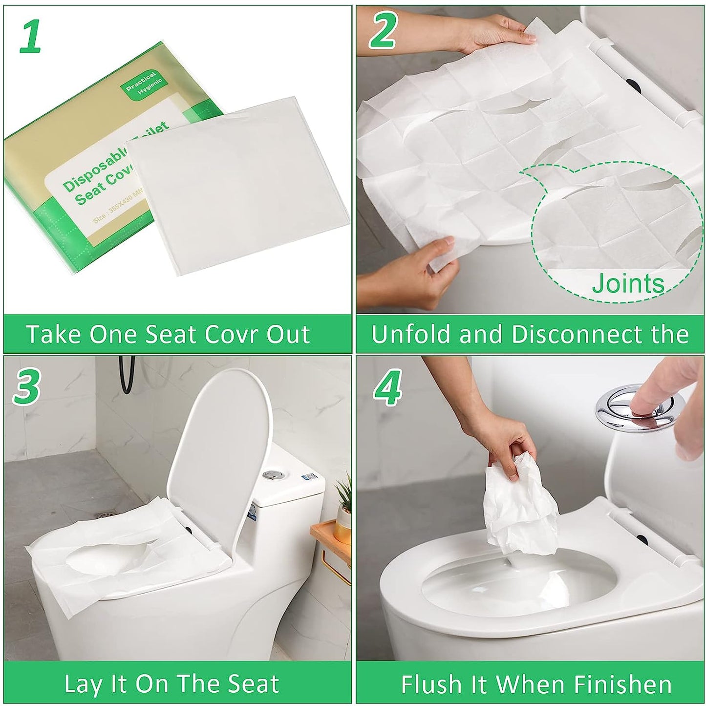 Disposable Toilet Seat Covers Portable Travel Toilet Mats