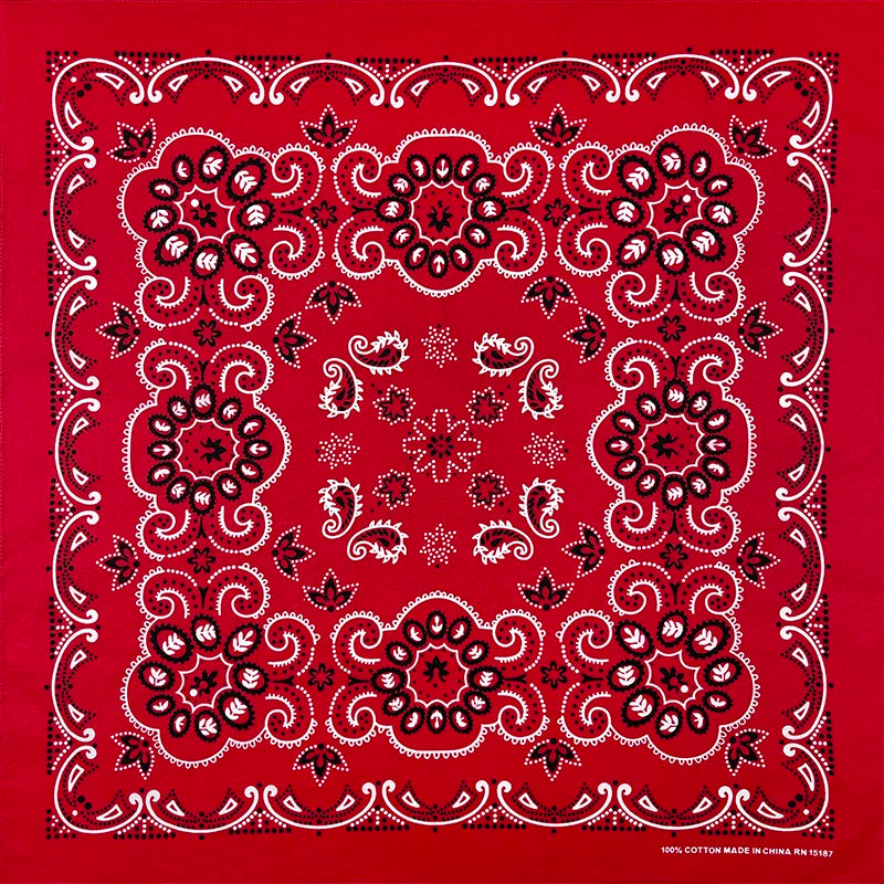 Oversized Paisley Bandana 70cm Cotton Hip Hop Head Scarf