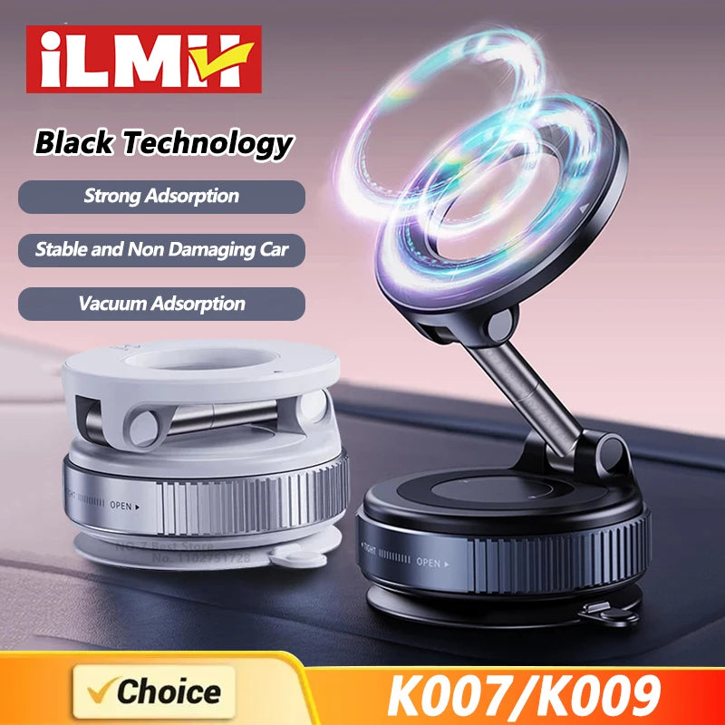 Magnetic Car Phone Holder 360° Foldable Vacuum Mount