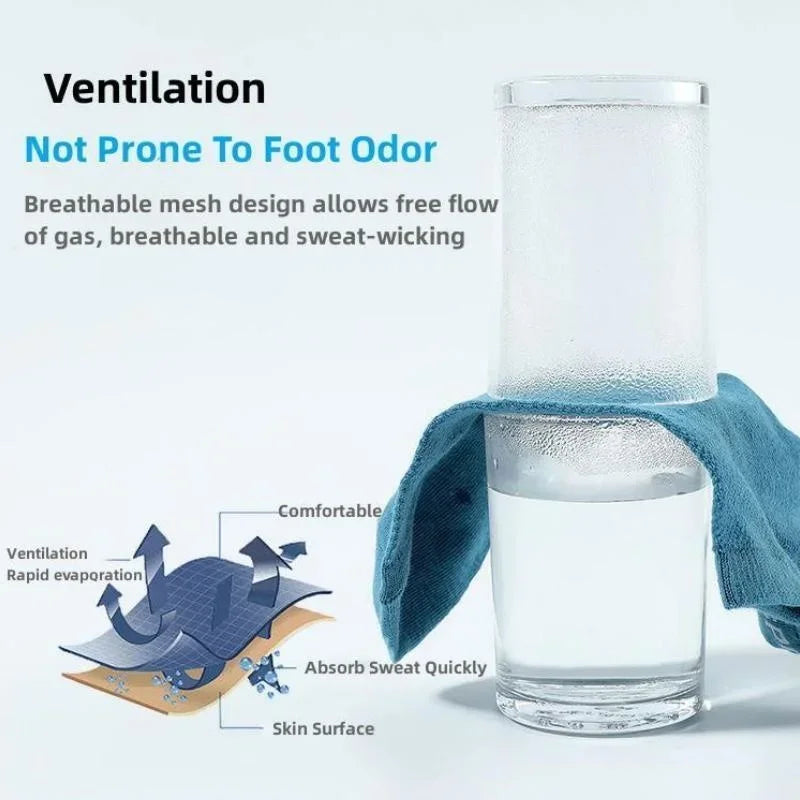 Men's Ankle Socks Breathable Cotton Sports Socks 5 Pairs