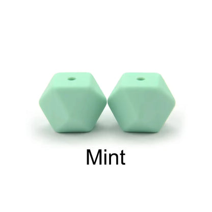 Silicone Hexagon Beads 10pcs Food Grade DIY Jewelry Making